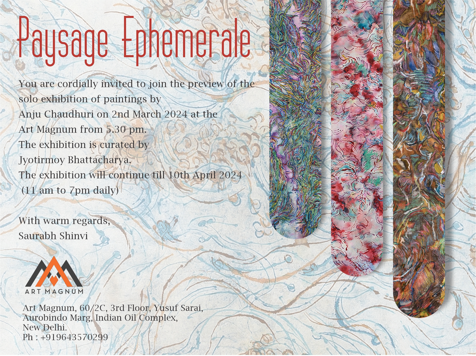 Paysage Ephemerale — Anju Chaudhuri 2024