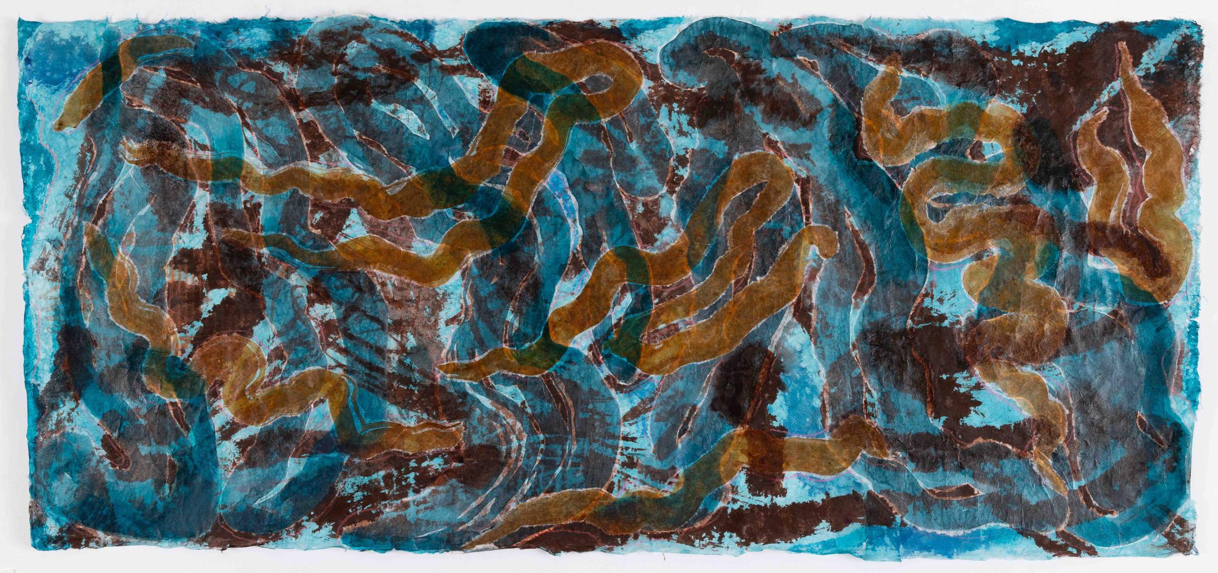Still and still moving, the river flows, 1
